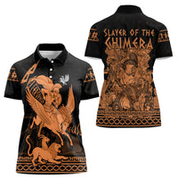 Bellerophon Vs Chimera Greek Mythology Women Polo Shirt Ancient Greek Heroic