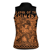 Bellerophon Vs Chimera Greek Mythology Women Sleeveless Polo Shirt Ancient Greek Heroic