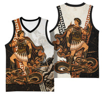 Cadmus Greek Mythology Dragon Slayer Basketball Jersey Spartan Warrior Epic Battle Vintage Grunge