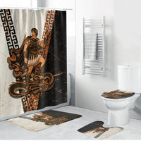 Cadmus Greek Mythology Dragon Slayer Bathroom Set Spartan Warrior Epic Battle Vintage Grunge