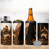 Cadmus Greek Mythology Dragon Slayer 4 in 1 Can Cooler Tumbler Spartan Warrior Epic Battle Vintage Grunge