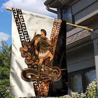 Cadmus Greek Mythology Dragon Slayer Garden Flag Spartan Warrior Epic Battle Vintage Grunge