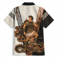 Cadmus Greek Mythology Dragon Slayer Hawaiian Shirt Spartan Warrior Epic Battle Vintage Grunge