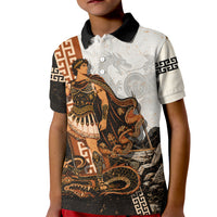 Cadmus Greek Mythology Dragon Slayer Kid Polo Shirt Spartan Warrior Epic Battle Vintage Grunge