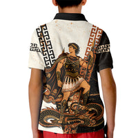 Cadmus Greek Mythology Dragon Slayer Kid Polo Shirt Spartan Warrior Epic Battle Vintage Grunge