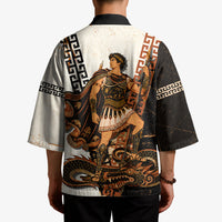 Cadmus Greek Mythology Dragon Slayer Kimono Spartan Warrior Epic Battle Vintage Grunge