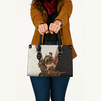 Cadmus Greek Mythology Dragon Slayer Leather Bag Spartan Warrior Epic Battle Vintage Grunge