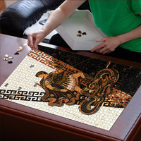 Cadmus Greek Mythology Dragon Slayer Puzzle Spartan Warrior Epic Battle Vintage Grunge
