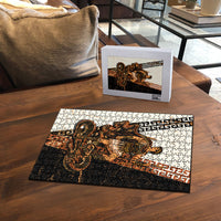Cadmus Greek Mythology Dragon Slayer Puzzle Spartan Warrior Epic Battle Vintage Grunge