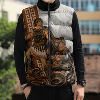 Cadmus Greek Mythology Dragon Slayer Sleeveless Puffer Jacket Spartan Warrior Epic Battle Vintage Grunge
