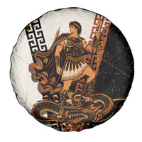 Cadmus Greek Mythology Dragon Slayer Spare Tire Cover Spartan Warrior Epic Battle Vintage Grunge