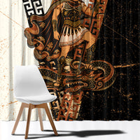 Cadmus Greek Mythology Dragon Slayer Window Curtain Spartan Warrior Epic Battle Vintage Grunge