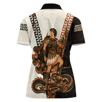 Cadmus Greek Mythology Dragon Slayer Women Polo Shirt Spartan Warrior Epic Battle Vintage Grunge