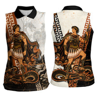 Cadmus Greek Mythology Dragon Slayer Women Sleeveless Polo Shirt Spartan Warrior Epic Battle Vintage Grunge