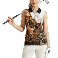 Cadmus Greek Mythology Dragon Slayer Women Sleeveless Polo Shirt Spartan Warrior Epic Battle Vintage Grunge