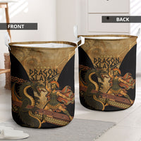 Cadmus Dragon Slayer Laundry Basket Mythological Beast Battle Vintage Greek