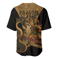 Cadmus Dragon Slayer Baseball Jersey Mythological Beast Battle Vintage Greek