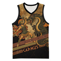 Cadmus Dragon Slayer Basketball Jersey Mythological Beast Battle Vintage Greek