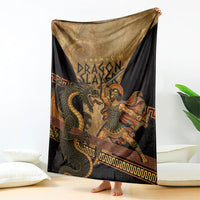 Cadmus Dragon Slayer Blanket Mythological Beast Battle Vintage Greek