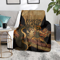 Cadmus Dragon Slayer Blanket Mythological Beast Battle Vintage Greek