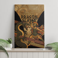 Cadmus Dragon Slayer Canvas Wall Art Mythological Beast Battle Vintage Greek