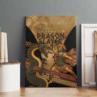 Cadmus Dragon Slayer Canvas Wall Art Mythological Beast Battle Vintage Greek