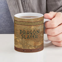 Cadmus Dragon Slayer Ceramic Mug Mythological Beast Battle Vintage Greek