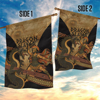 Cadmus Dragon Slayer Garden Flag Mythological Beast Battle Vintage Greek