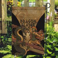 Cadmus Dragon Slayer Garden Flag Mythological Beast Battle Vintage Greek