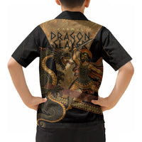 Cadmus Dragon Slayer Kid Hawaiian Shirt Mythological Beast Battle Vintage Greek