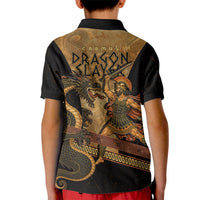 Cadmus Dragon Slayer Kid Polo Shirt Mythological Beast Battle Vintage Greek