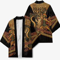 Cadmus Dragon Slayer Kimono Mythological Beast Battle Vintage Greek