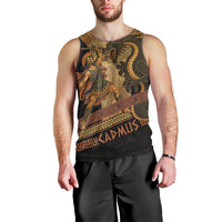 Cadmus Dragon Slayer Men Tank Top Mythological Beast Battle Vintage Greek