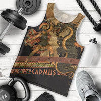 Cadmus Dragon Slayer Men Tank Top Mythological Beast Battle Vintage Greek