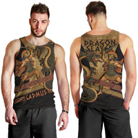 Cadmus Dragon Slayer Men Tank Top Mythological Beast Battle Vintage Greek