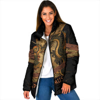 Cadmus Dragon Slayer Padded Jacket Mythological Beast Battle Vintage Greek