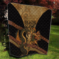 Cadmus Dragon Slayer Quilt Mythological Beast Battle Vintage Greek