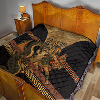 Cadmus Dragon Slayer Quilt Mythological Beast Battle Vintage Greek