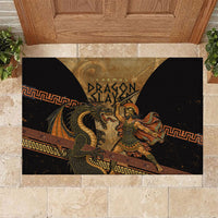 Cadmus Dragon Slayer Rubber Doormat Mythological Beast Battle Vintage Greek