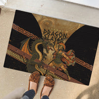 Cadmus Dragon Slayer Rubber Doormat Mythological Beast Battle Vintage Greek