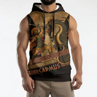 Cadmus Dragon Slayer Sleeveless Hoodie Mythological Beast Battle Vintage Greek