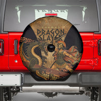 Cadmus Dragon Slayer Spare Tire Cover Mythological Beast Battle Vintage Greek