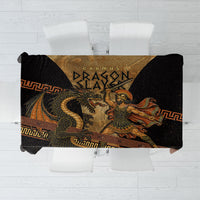 Cadmus Dragon Slayer Tablecloth Mythological Beast Battle Vintage Greek