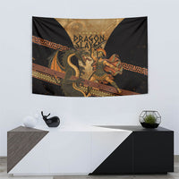 Cadmus Dragon Slayer Tapestry Mythological Beast Battle Vintage Greek