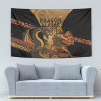 Cadmus Dragon Slayer Tapestry Mythological Beast Battle Vintage Greek