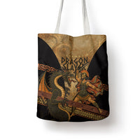 Cadmus Dragon Slayer Tote Bag Mythological Beast Battle Vintage Greek