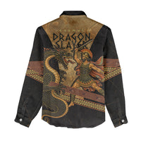 Cadmus Dragon Slayer Women Casual Shirt Mythological Beast Battle Vintage Greek
