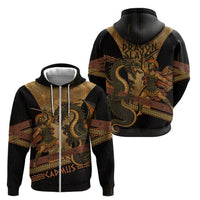 Cadmus Dragon Slayer Zip Hoodie Mythological Beast Battle Vintage Greek