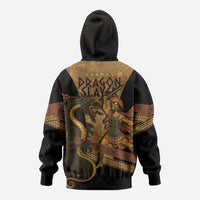 Cadmus Dragon Slayer Zip Hoodie Mythological Beast Battle Vintage Greek