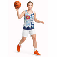 Finland Christmas Basketball Jersey with Reindeer Forest Crest and Nordic Pattern Design - Wonder Print Shop